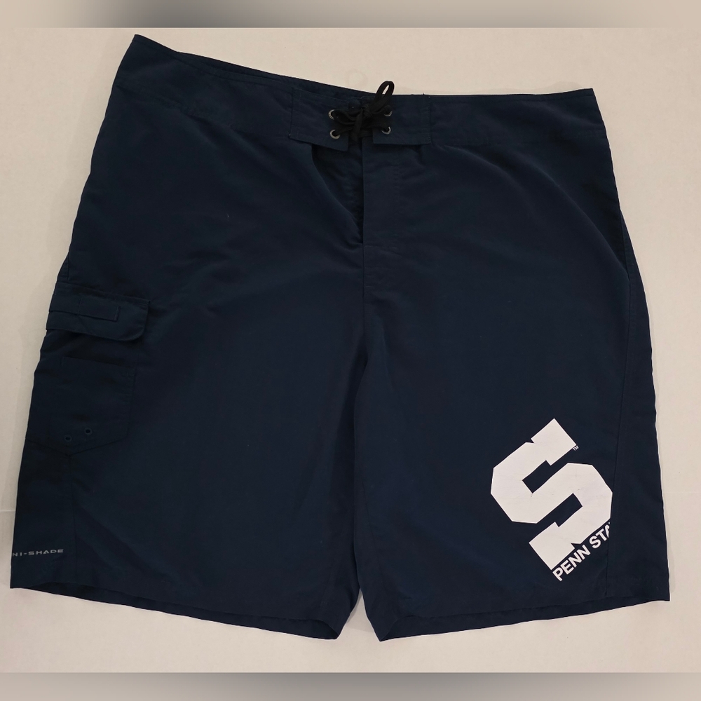 Penn State Men's Navy Columbia Swim Shorts